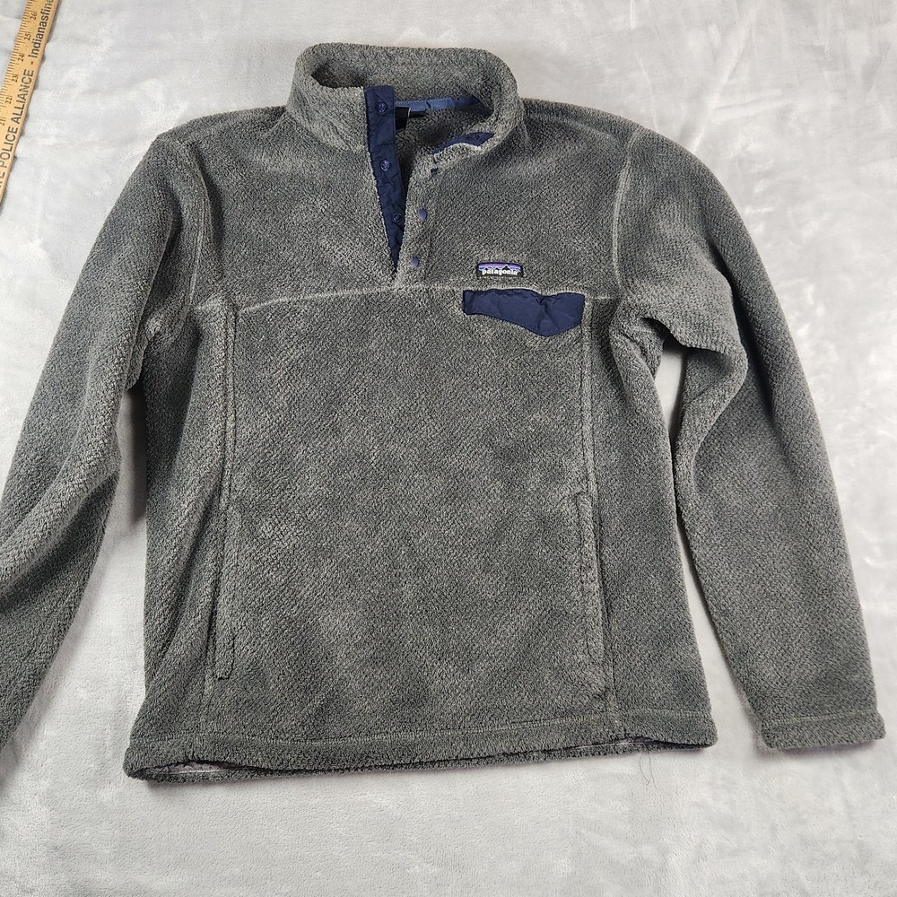 Patagonia Women's Gorpcore Re-Tool Snap-T‎ Fleece Pullover Sweater L Charcoal